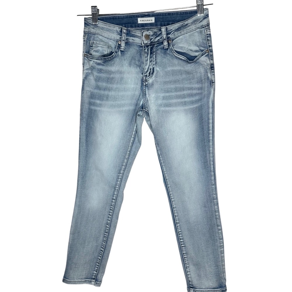 Fire & Rain Woman's Denim Jeans Distressed Wash Ankle Skinny Casual Blue Size‎ 7